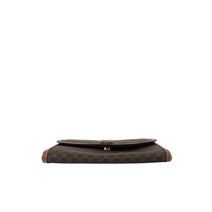 CELINE Macadam Blason Shoulder bag Brown Vintage emwcwc