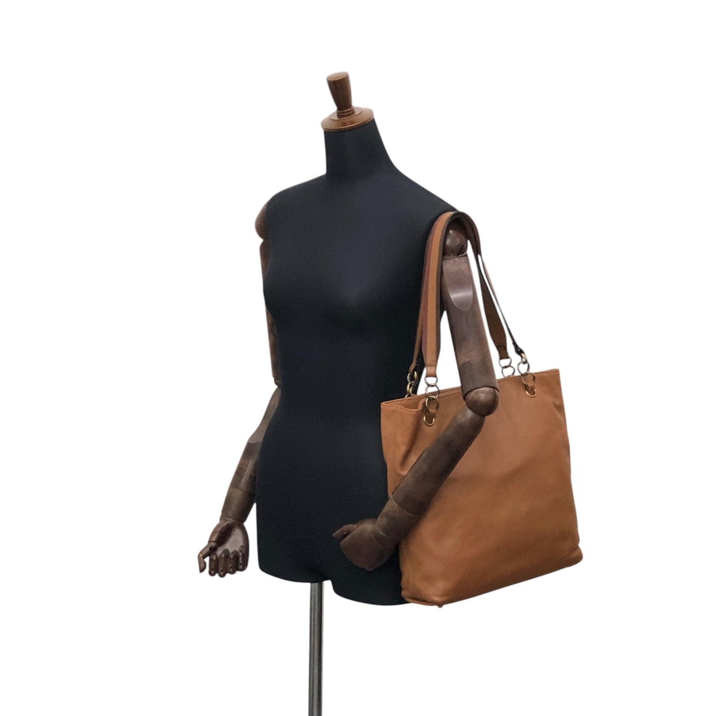CHANEL Coco Mark Totebag Brown Vintage xu5xvk