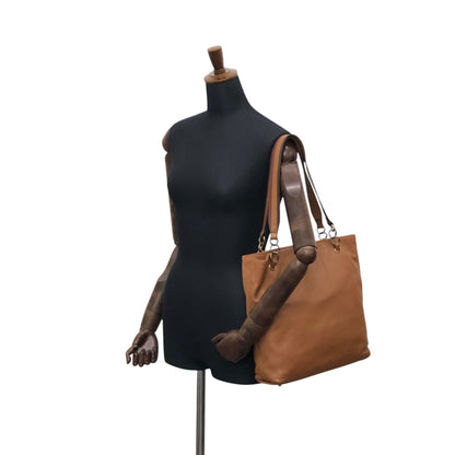 CHANEL Coco Mark Totebag Brown Vintage xu5xvk