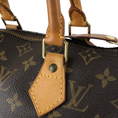 LOUIS VUITTON Monogram Small Boston bag Handbag Brown Vintage b6fmua