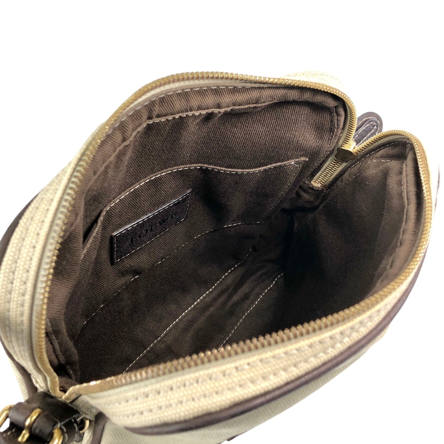 LOEWE Anagram Shoulder bag Beige Vintage skbtbz