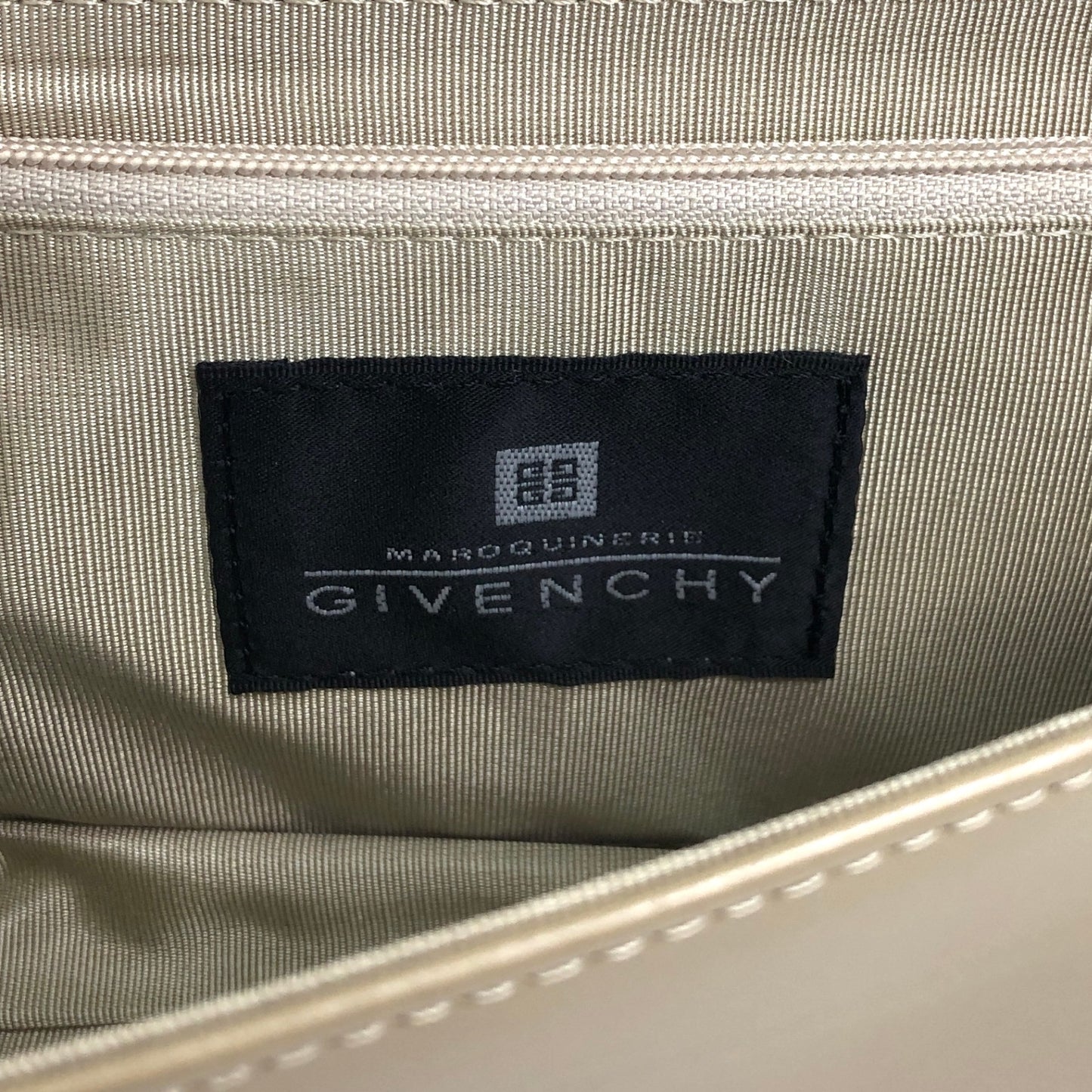 GIVENCHY Logo Handbag Beige Vintage f832t4