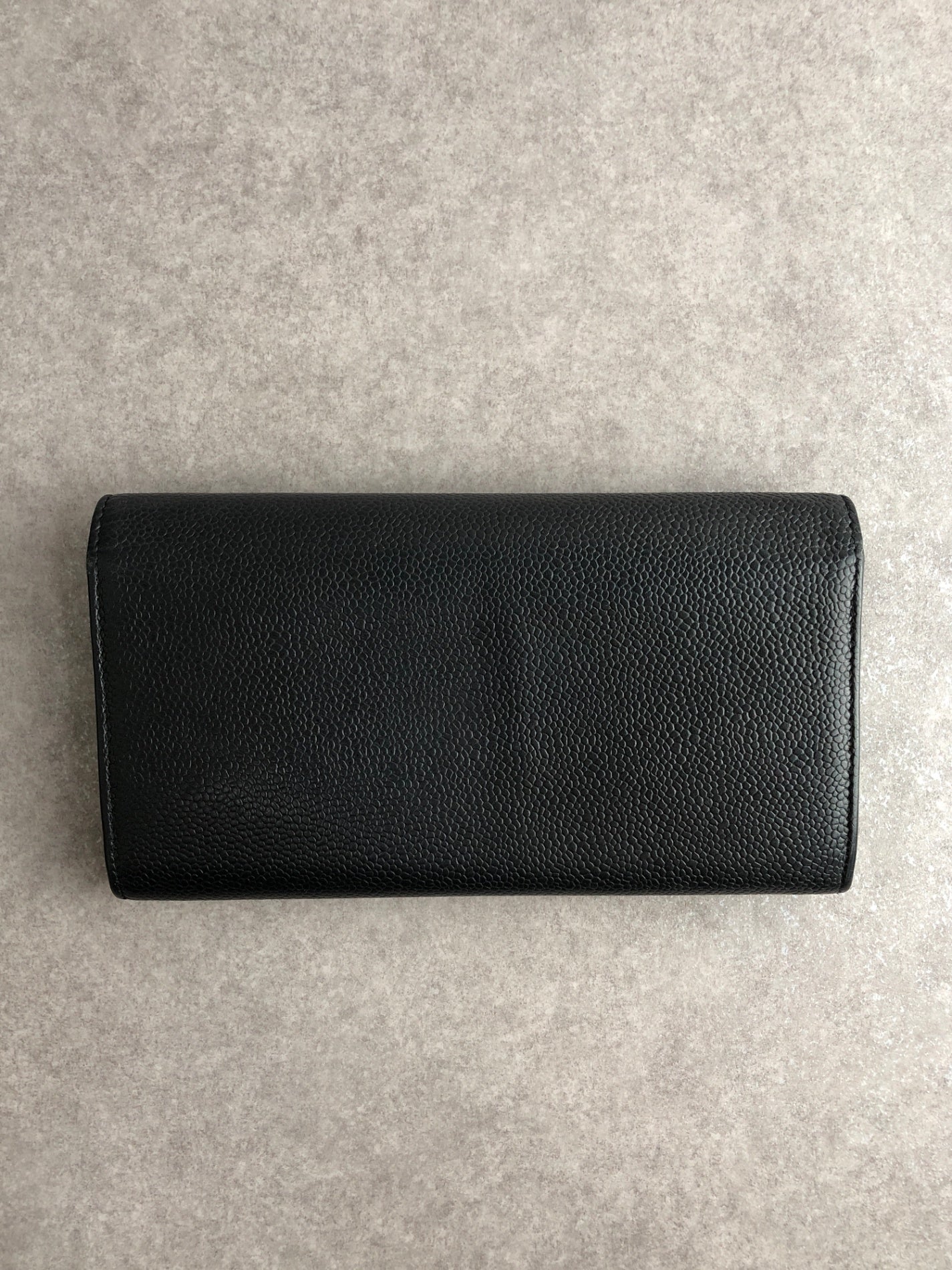 CHANEL Coco Mark Long Wallet Black Vintage u8bm3h