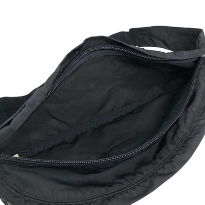 PRADA Tessuto Triangle Logo Sling bag Black Vintage cf6epr