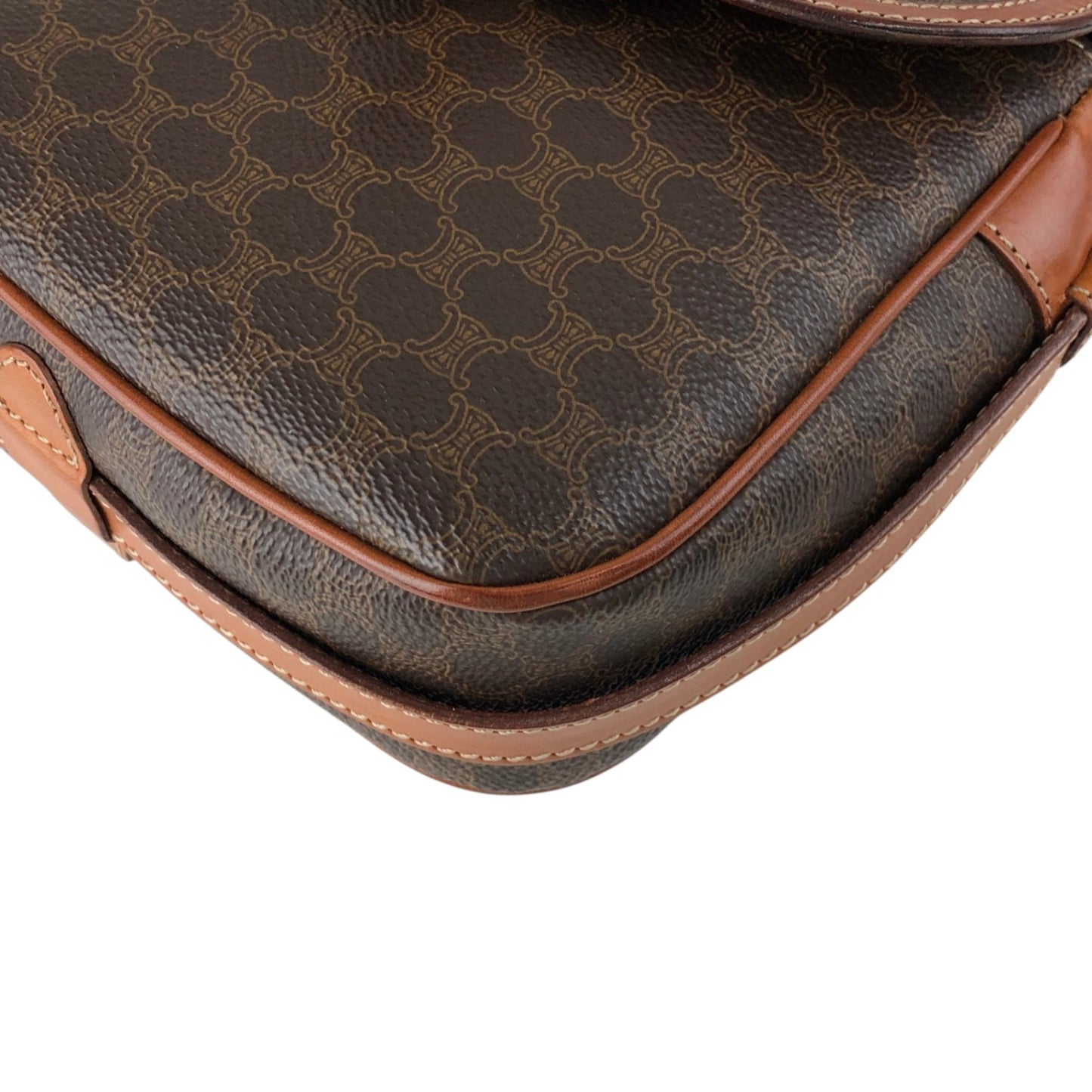 CELINE Macadam Horse Bit Shoulder bag Brown Vintage 7izj8d