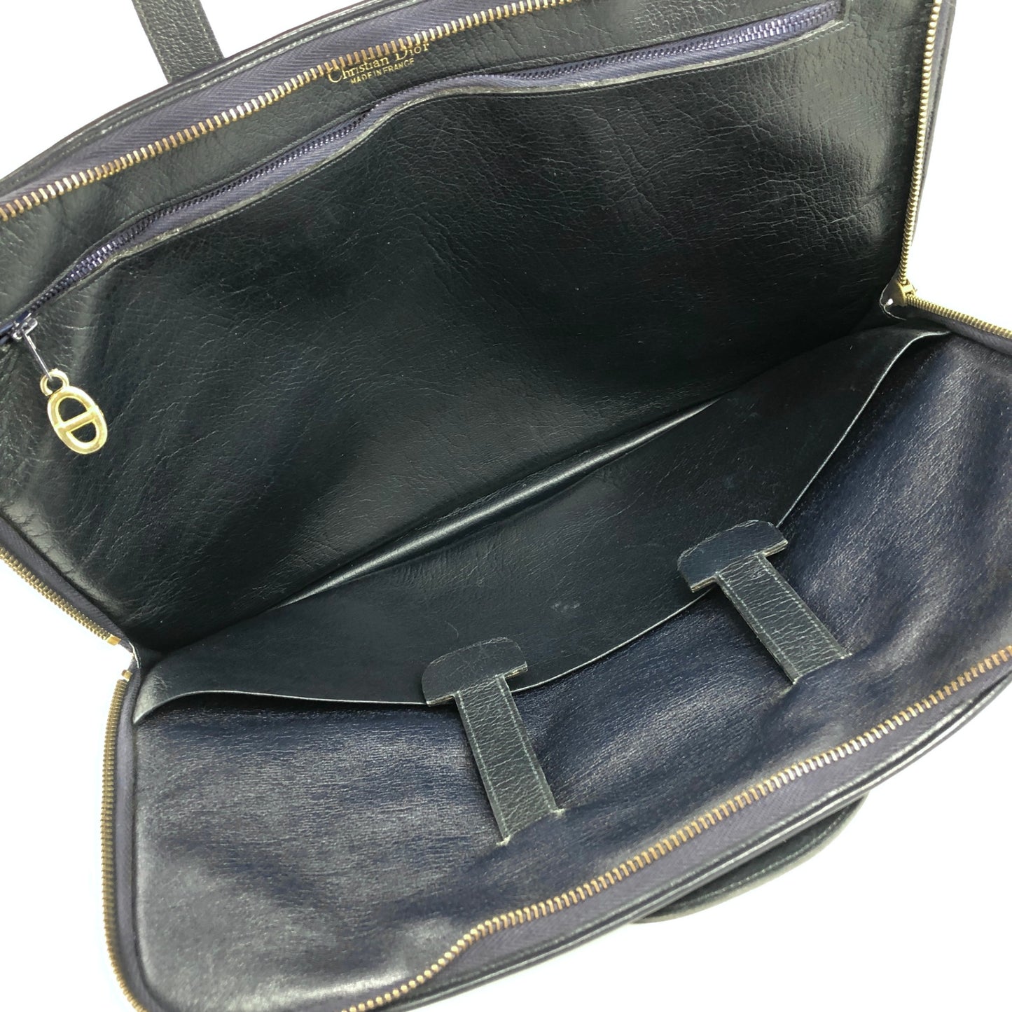 Christian Dior Trotter Handbag Navy Vintage dgm6hz