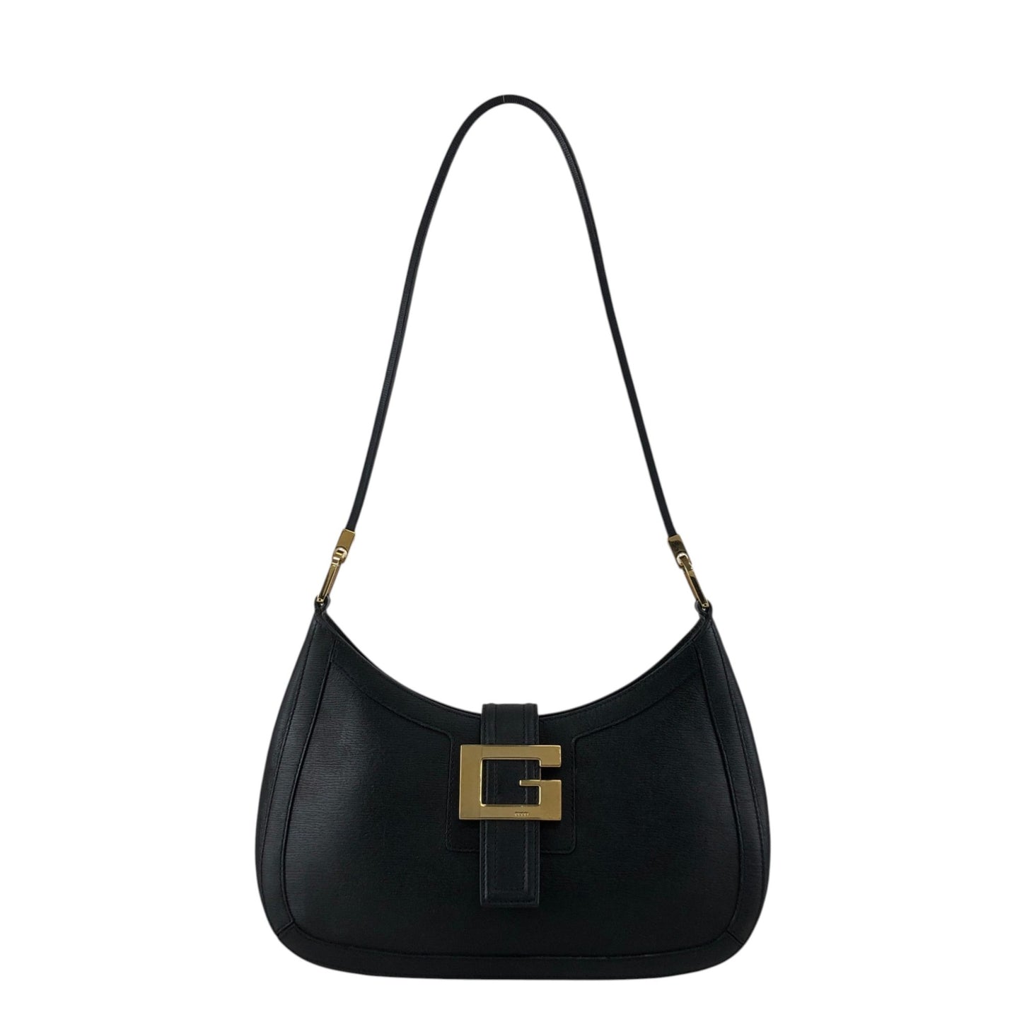 GUCCI G Motif Shoulder bag Black Vintage 3z62yh