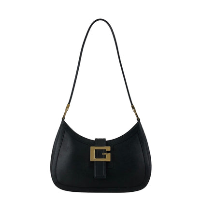 GUCCI G Motif Shoulder bag Black Vintage 3z62yh