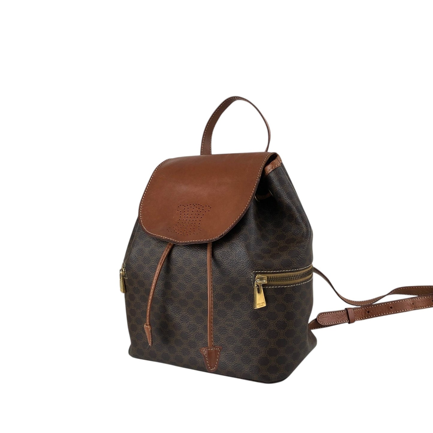 CELINE Macadam Triomphe Backpack Brown Vintage sd2tgi