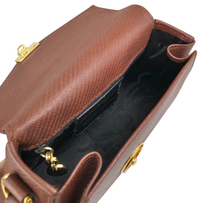 Salvatore Ferragamo Lock Shoulder bag Bordeaux Vintage 6kbanu