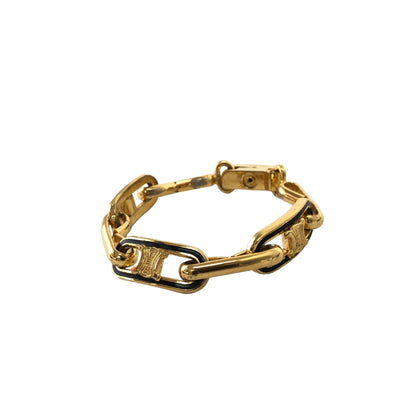 CELINE Blason Bracelet Gold Vintage ivp6ia