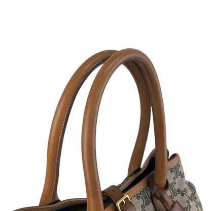 CELINE Macadam Handbag Totebag Beige Vintage c247bz