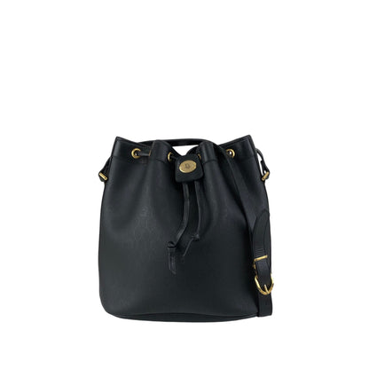 Christian Dior Logo Drawstring Shoulder bag Black Vintage amjphh