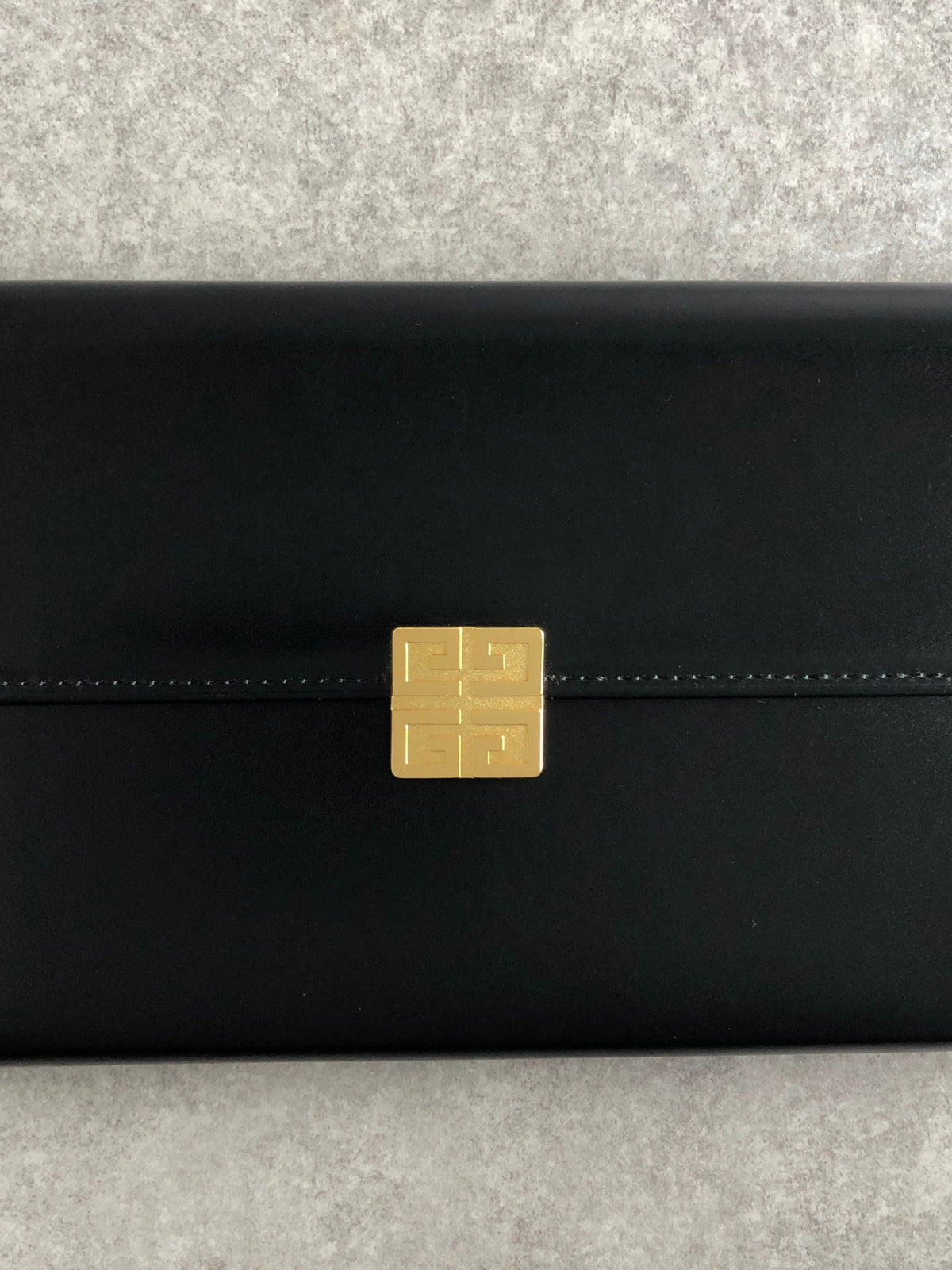 GIVENCHY Logo Long Wallet Black Vintage a34me5