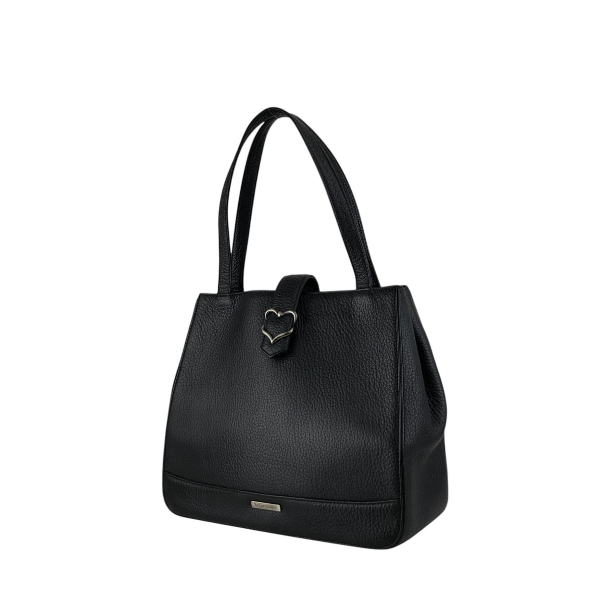 Yves Saint Laurent Logo Handbag Black Vintage zcepw5
