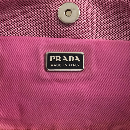 PRADA Tessuto Triangle Logo Shoulder bag Black Vintage 3nedhc