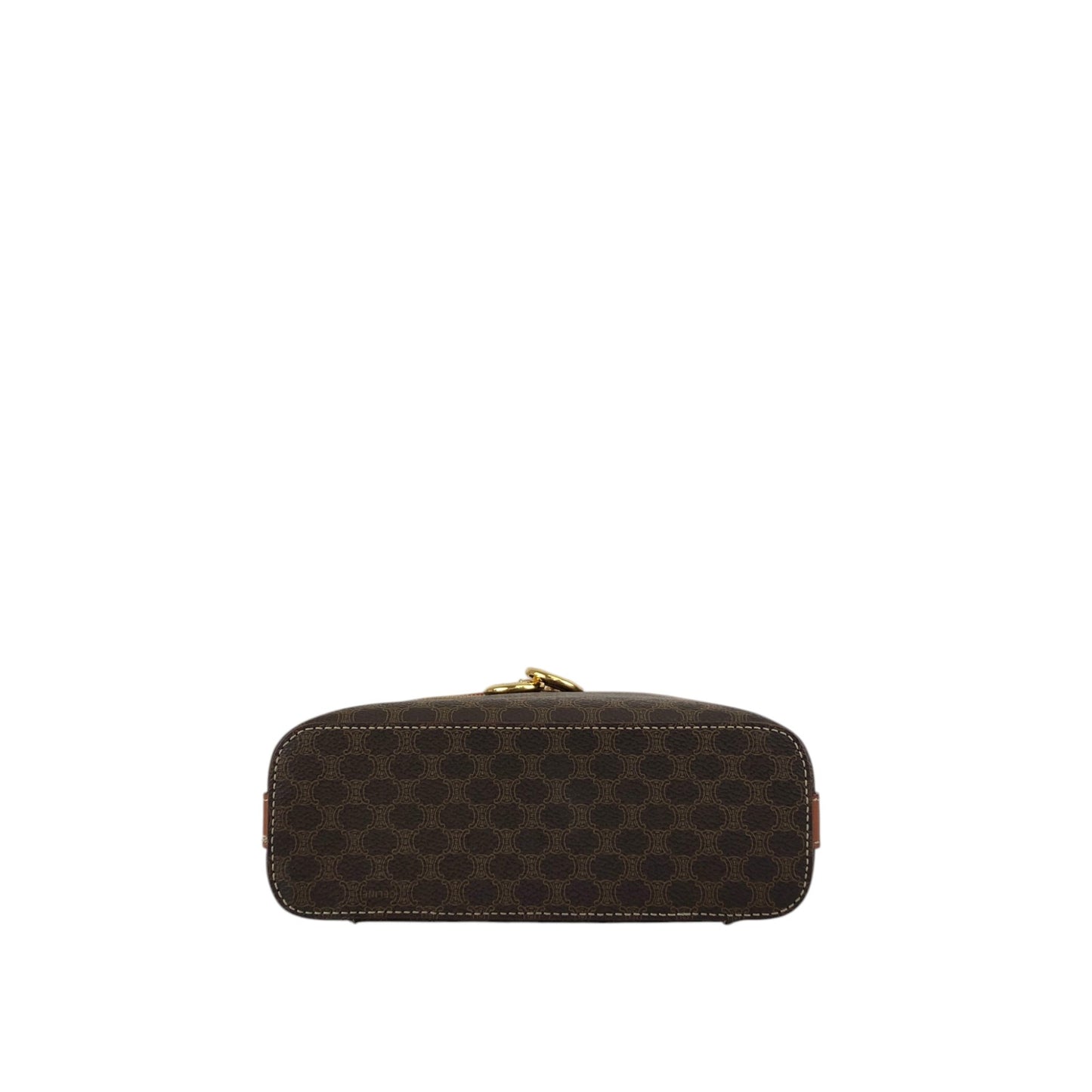 CELINE Macadam Circle Logo Charm Two-way Shoulder bag Vanity bag Brown Vintage 6zcbz5