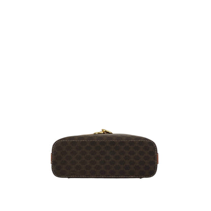 CELINE Macadam Circle Logo Charm Two-way Shoulder bag Vanity bag Brown Vintage 6zcbz5