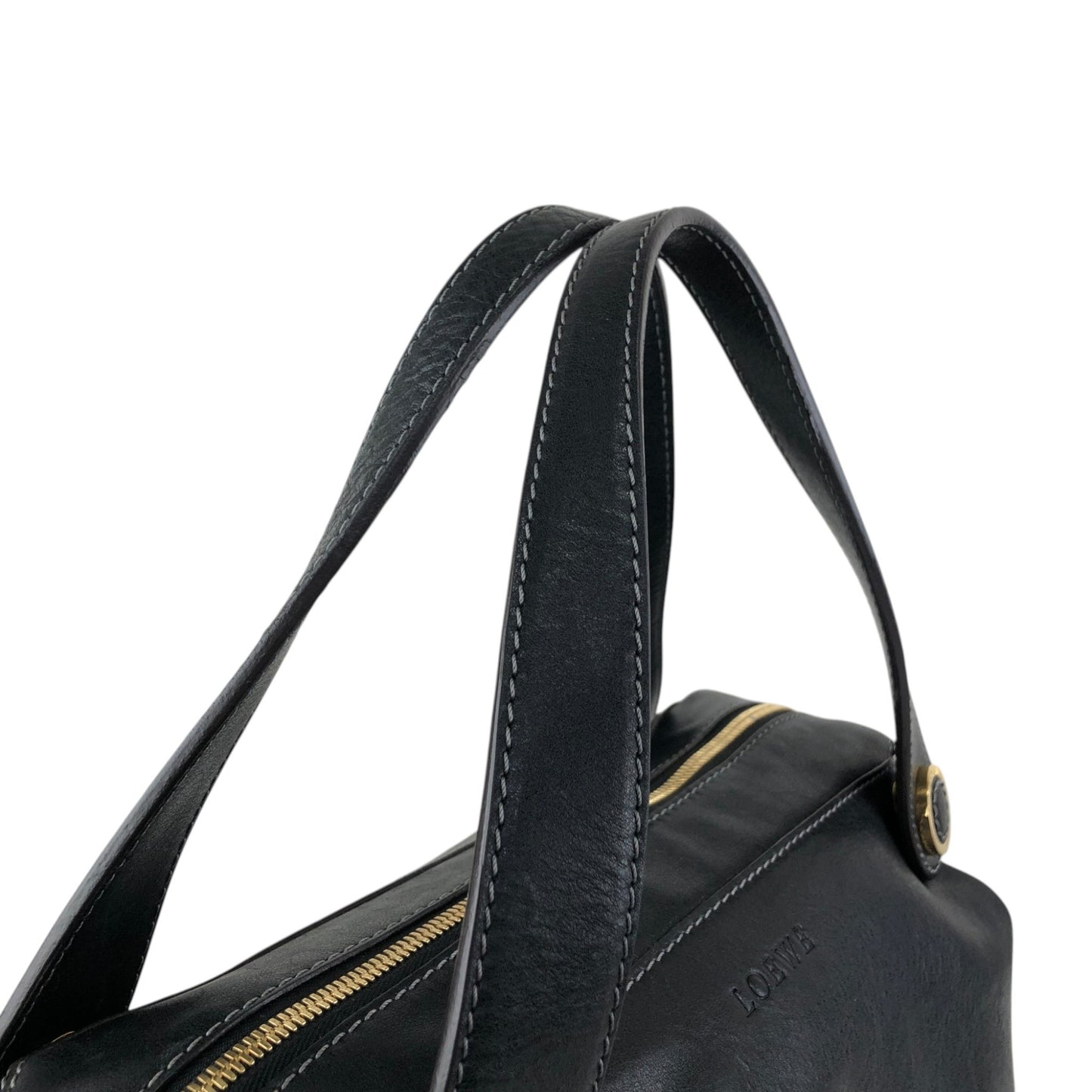 LOEWE Anagram Handbag Black Vintage x7a23e