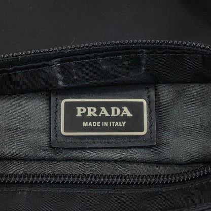PRADA Tessuto Triangle Logo Shoulder bag Black Vintage ifhbwp