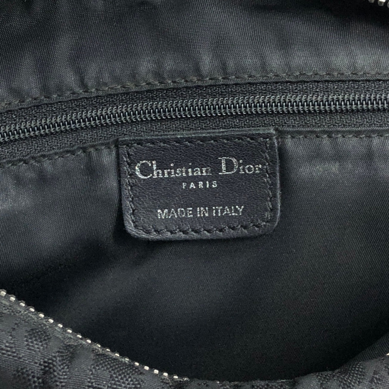 Christian Dior Trotter Logo Charm Shoulder bag Black Vintage umttgi