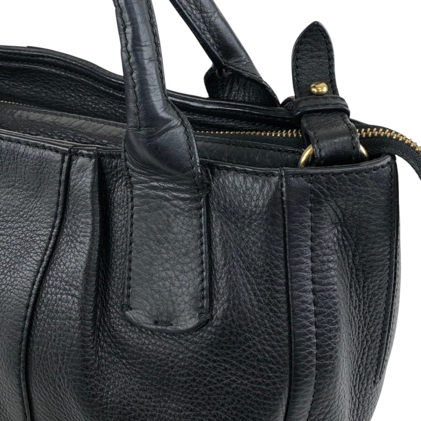 Salvatore Ferragamo Logo Embossed Two-way Handbag Shoulder bag Black Vintage 6dd4sj