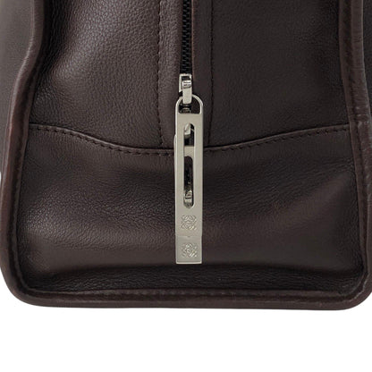 LOEWE Amazona35 Anagram Small Boston bag Handbag Brown Vintage t6ikyf