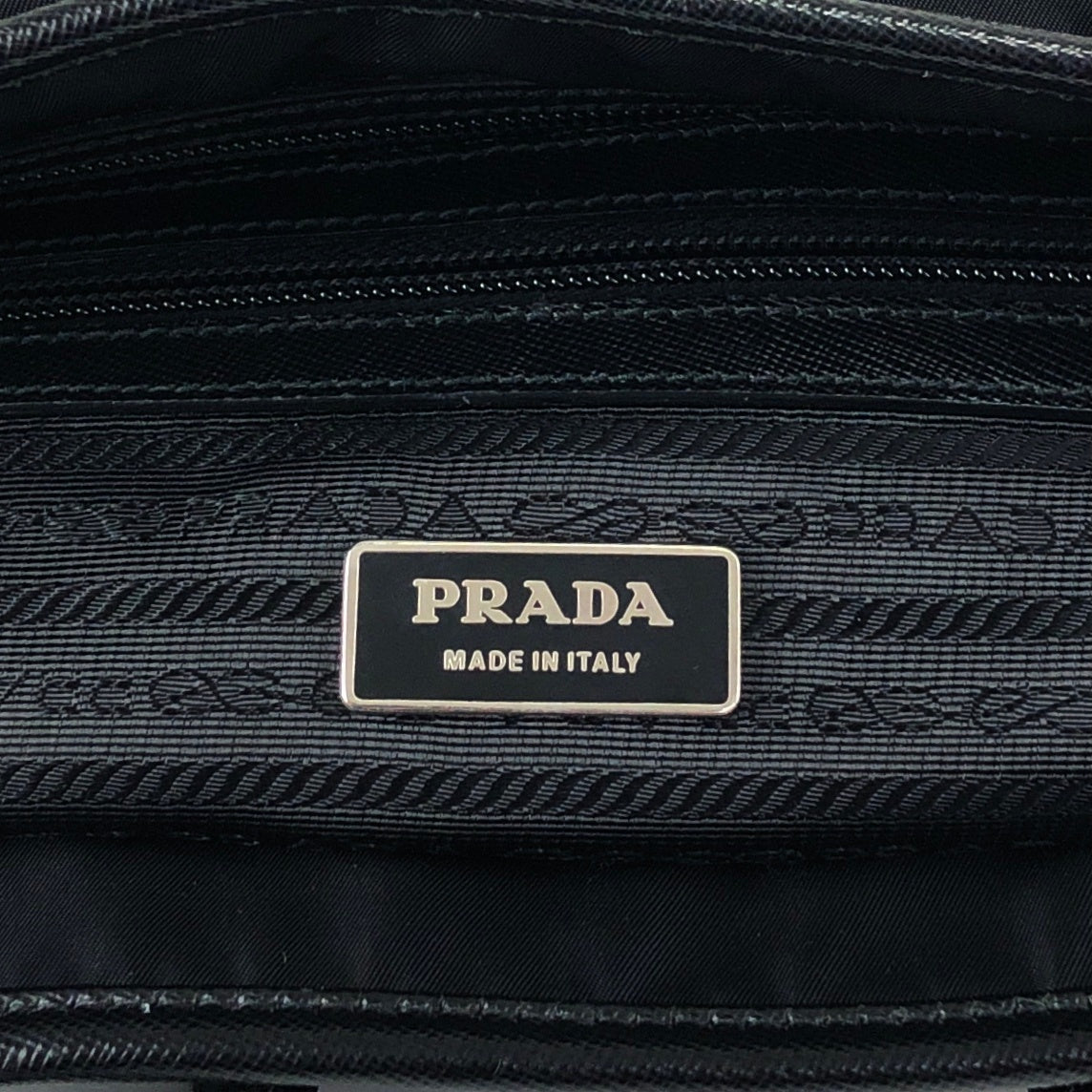 PRADA Tessuto Triangle Logo Totebag Black Vintage ivus2k