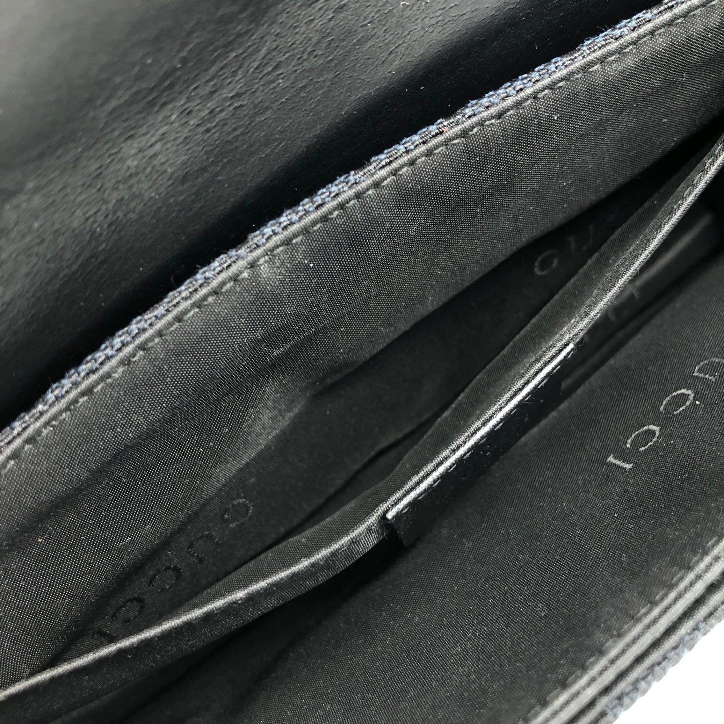 GUCCI Interlocking GG Canvas Shoulder bag Black Vintage 2tc23f