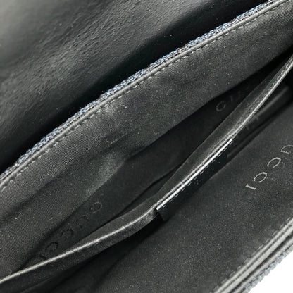 GUCCI Interlocking GG Canvas Shoulder bag Black Vintage 2tc23f