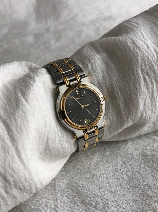 GUCCI Quartz Watch Silver 9000M Vintage z7pii8