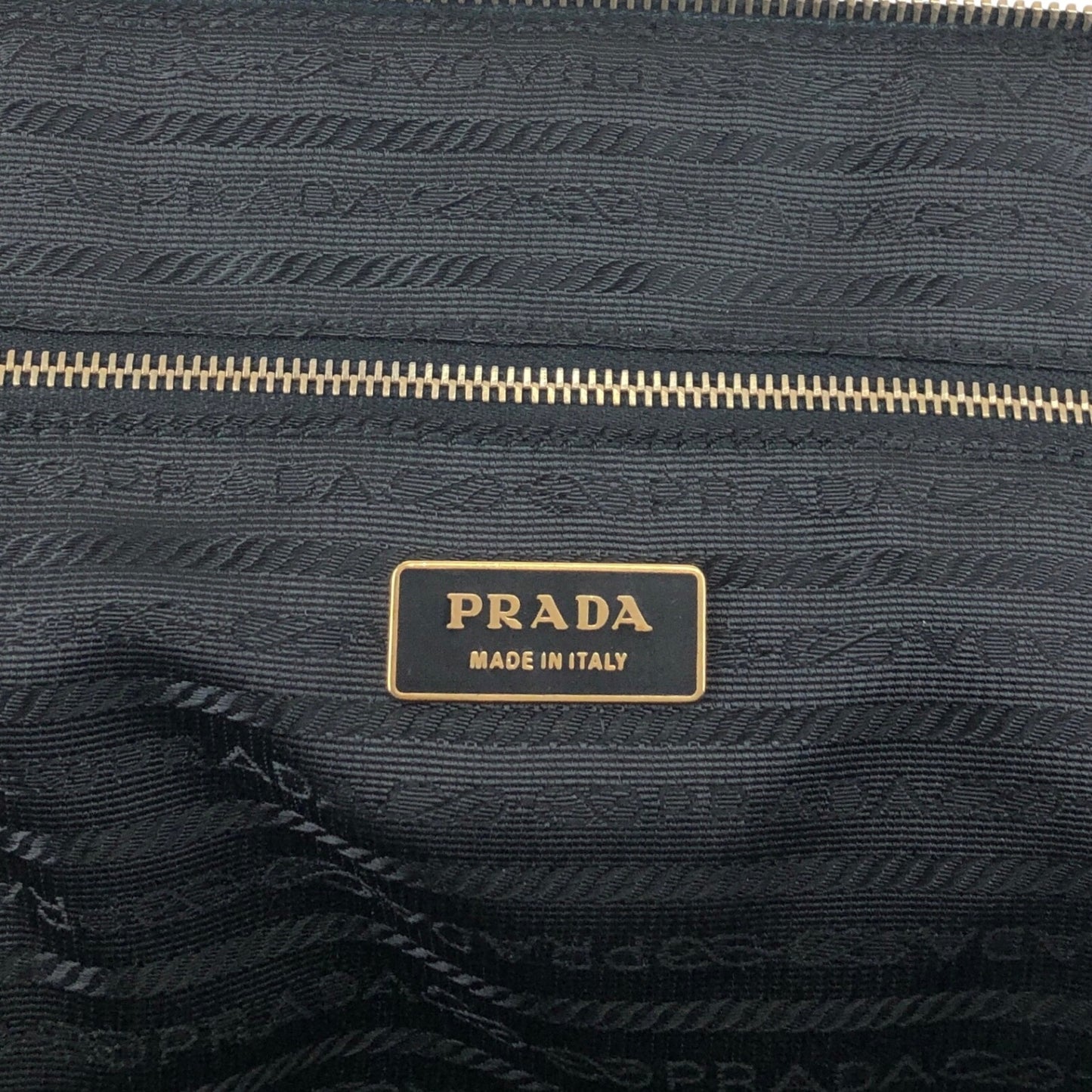 PRADA Triangle Logo Handbag Black Vintage wxkttk
