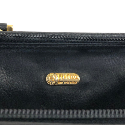 FENDI Logo Two-way Handbag Shoulder bag Black Vintage h8ka2h