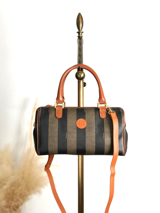 FENDI Pecan Two-way Small Boston bag Shoulder bag Brown Vintage bcg8zs