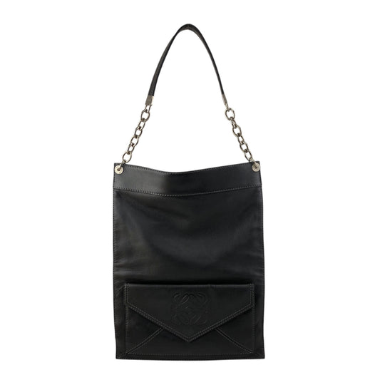 LOEWE Anagram Chain Totebag Black Vintage yutn3y