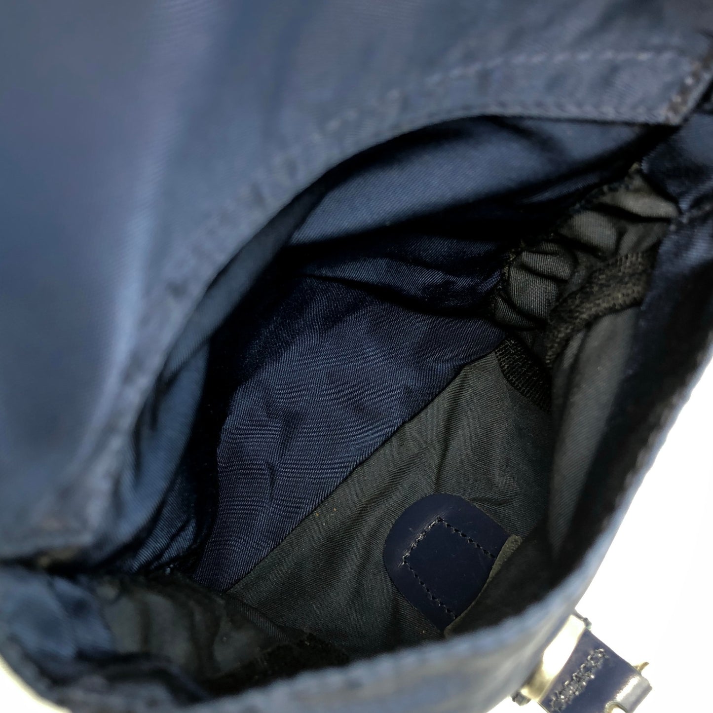 PRADA Triangle Logo Double Pocket Backpack Navy Vintage 7x3s5r