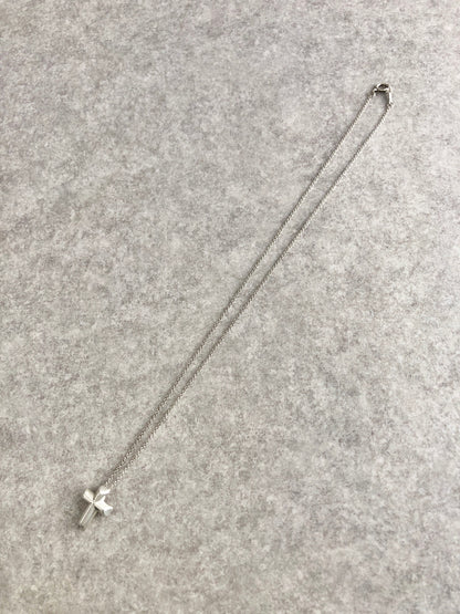 Tiffany & Co. Cross Motif SILVER925 Necklace Silver Vintage k35ft3