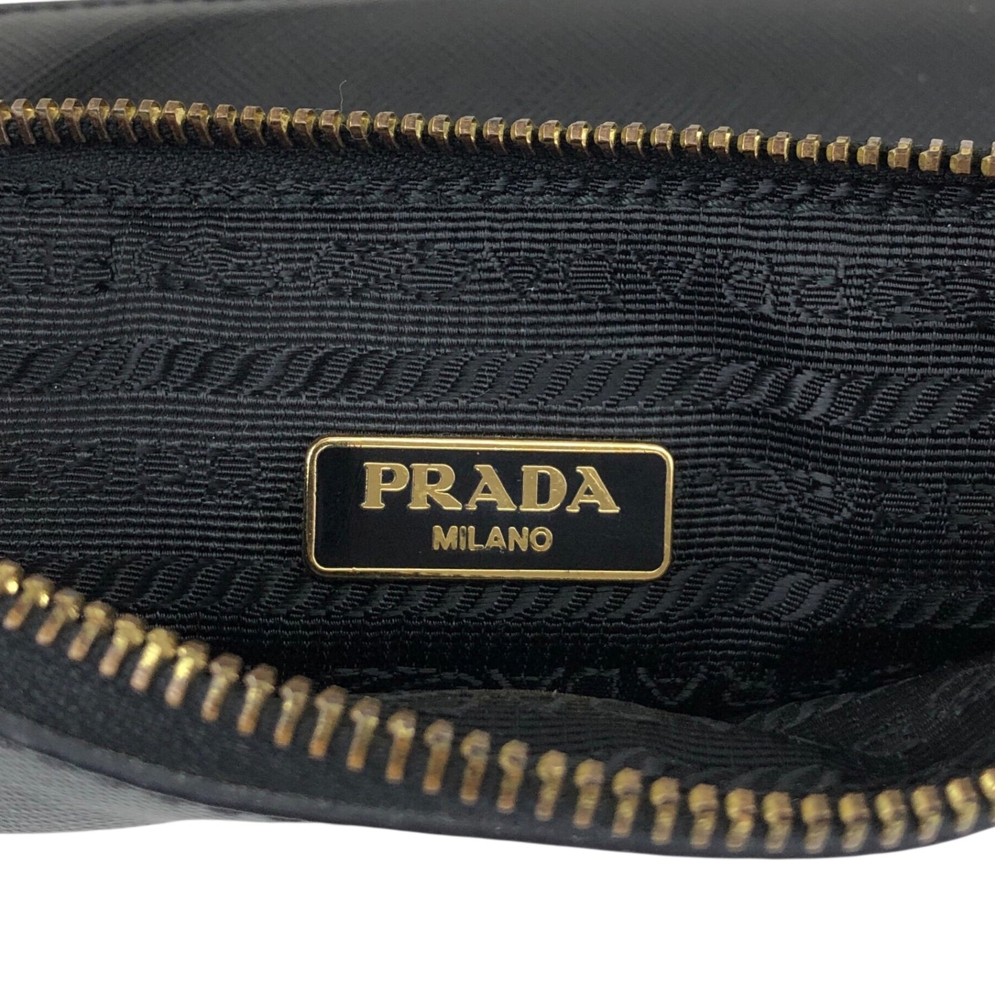 PRADA Logo Small Handbag Black Vintage ce7ved