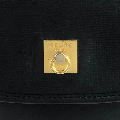 CELINE Gancini Shoulder bag Black Vintage 4xp2cr