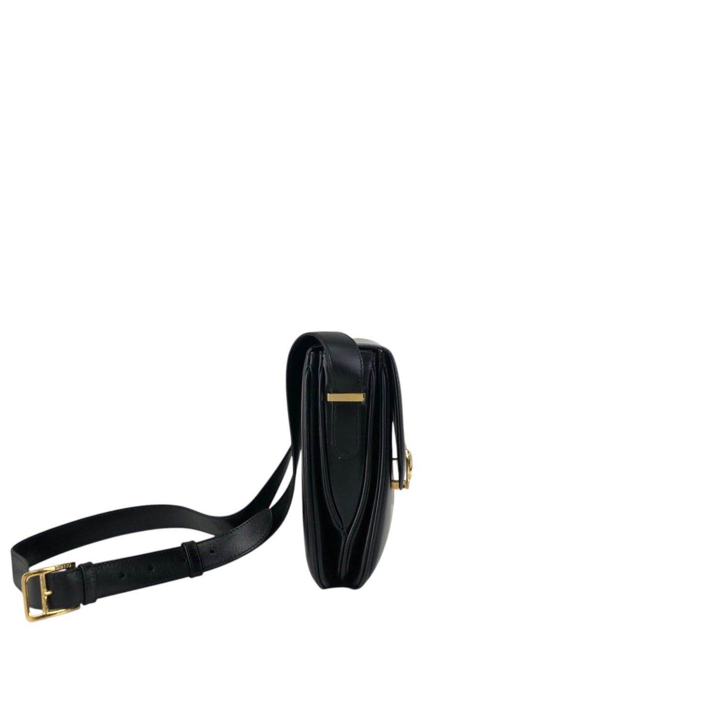 CELINE Blason Shoulder bag Black Vintage ad7eeu