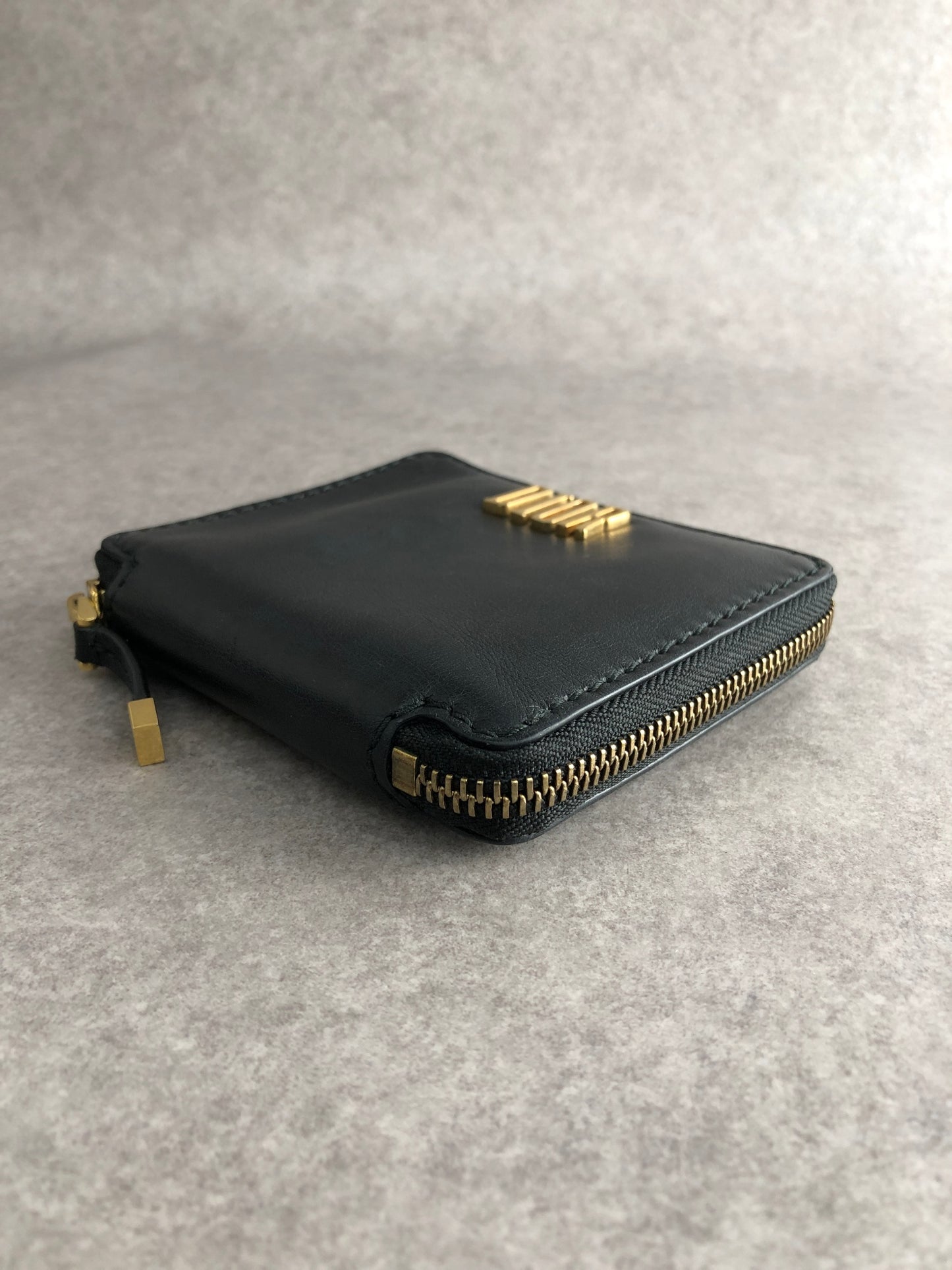 Christian Dior Logo Folded Wallet Black Vintage yutziu