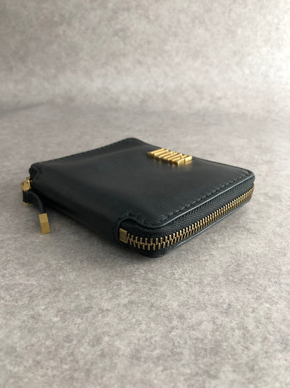 Christian Dior Logo Folded Wallet Black Vintage yutziu