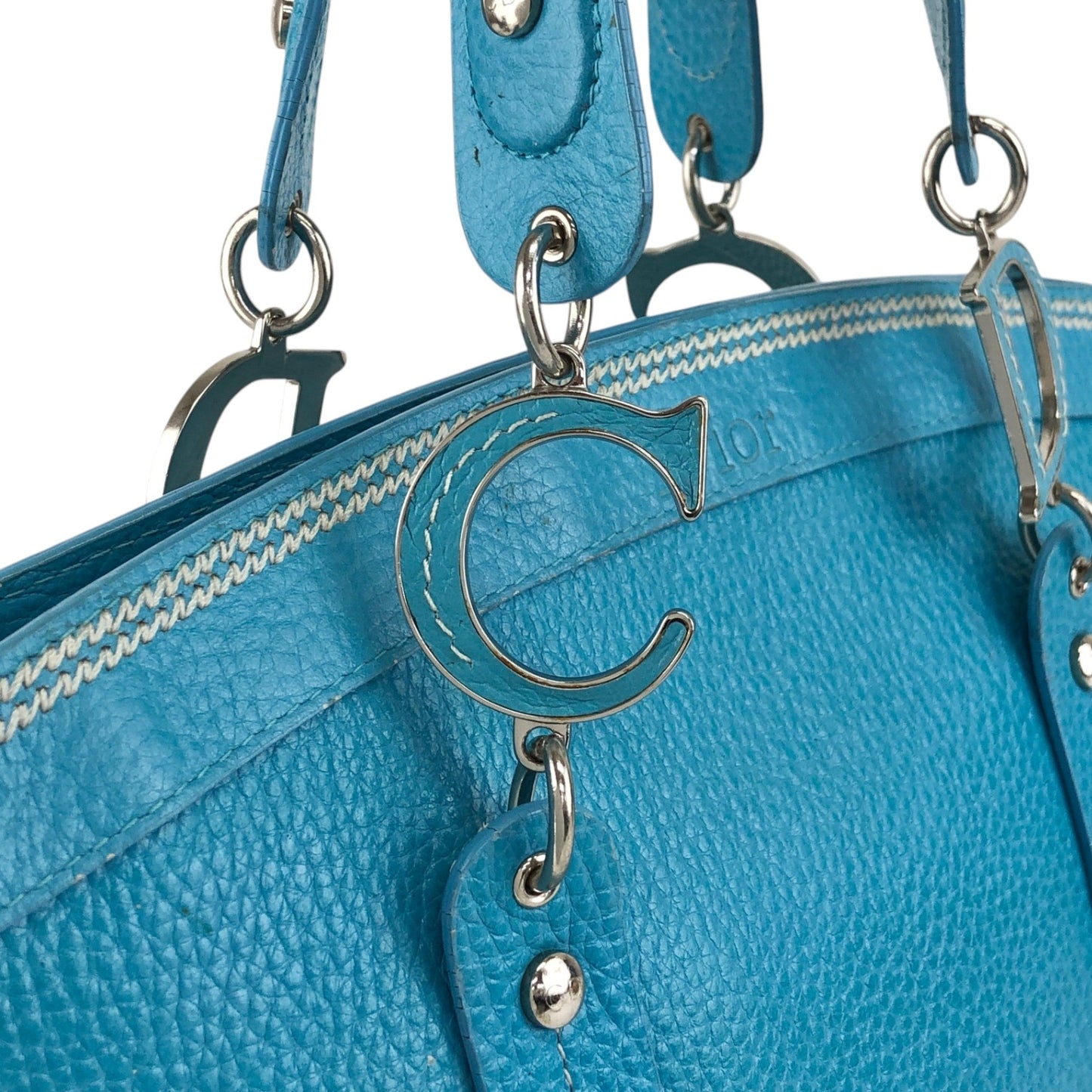 Christian Dior  Handbag Light Blue Vintage ys2yth