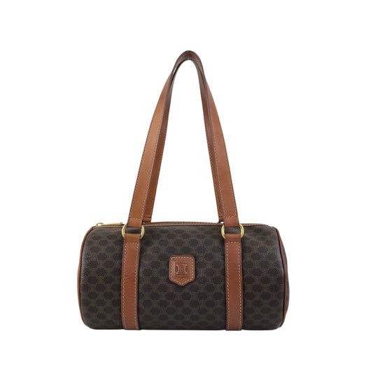 CELINE Macadam Blason Handbag Brown Vintage yfx88s