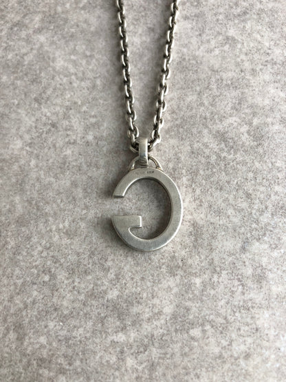 GUCCI G Motif Necklace Silver Vintage mgy4m5