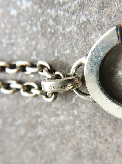 GUCCI G Motif Necklace Silver Vintage 2zfvnh