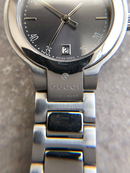 GUCCI Watch Silver×Black 8900L Vintage n8mf5a