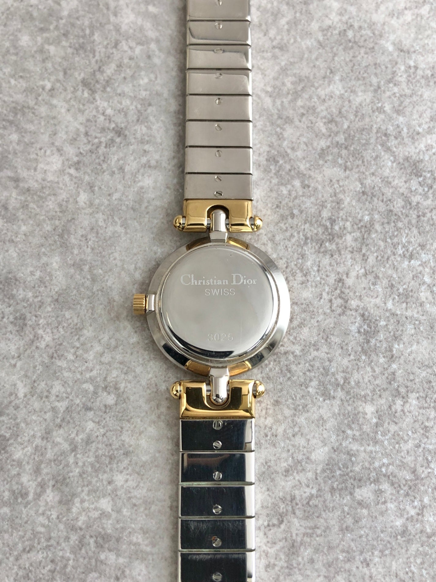Christian Dior Quartz Watch Silver×Gold 3025 Vintage mw5525
