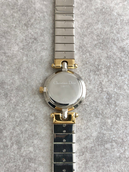 Christian Dior Quartz Watch Silver×Gold 3025 Vintage mw5525