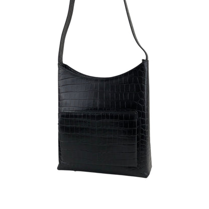 Salvatore Ferragamo Gancini Shoulder bag Black Vintage gpf38m